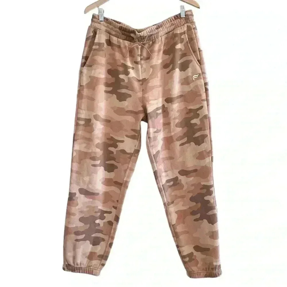 🌈 6/$60 Fabletics Camo, Heavy Weight, Loose Fit, Pockets, Pink, Joggers, XLarge